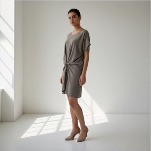 BCBG multi-way khaki silk dress - One size - Picture 1 of 5